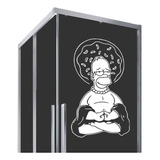 Adesivo Para Vidro Box Branco - Desenhos Homer Buda