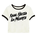 Playera Top Cro Top Ombligera Anuel Aa Real Hasta La Muerte