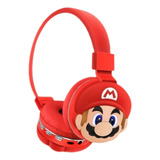 Audífonos De Diadema Mario Bros Con Bluetooth Color Rojo