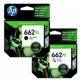 Hp Ink Cartridges 662xl Preto + 662xl Color Originais