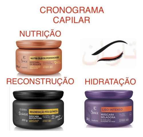 Kit Cronograma Capilar Siage Óleos, Pós Química E Liso Inten