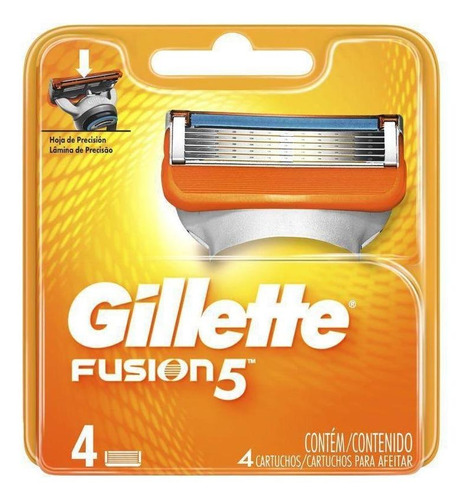 Carga Gillette Fusion 5 Com 4 Unidades
