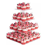 Soporte Para Cupcakes De Postre De 4 Niveles Con Luces Led