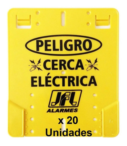 Cartel Advertencia X 20 Unidades P/ Cerco Electrico Peligro
