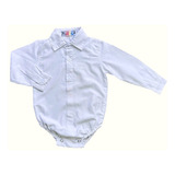 Body Camisa Social Branco Batizado Ano Novo Menino Rn A 3 A