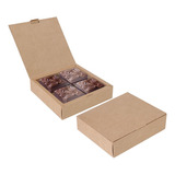 Caixa Para 04 Brownies Kraft 17x17x4cm - 10 Un - Cromus