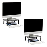 Soporte Monitor Ajustable Para Laptop, Juego De 2 Unidades