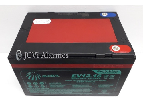 Kit Com 4 Baterias Global 12v 15ah Ev Ciclo Profundo