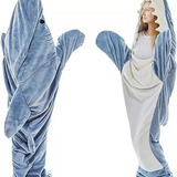 Adultos Niños Sueltos Una Pieza Pijama Shark Sleeping Bag