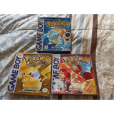 3 Juegos Pokemon Red Blue Yellow Nintendo Gameboy Completos