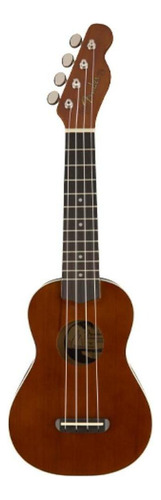 Ukulele Soprano Fender Venice Series 097-1610-722 Natural Cor Marrom
