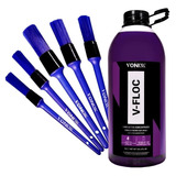 Shampoo V-floc 3l + 5 Pincéis Detalhamento Externo - Vonixx