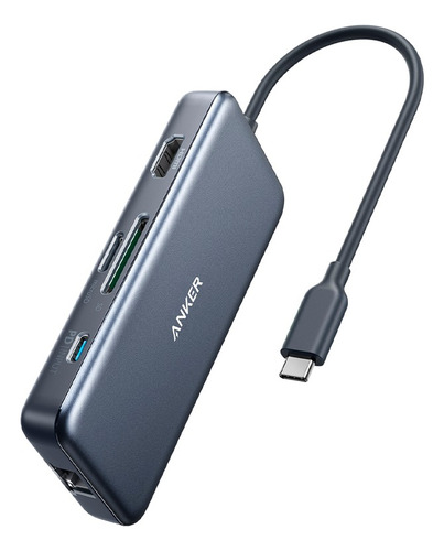 Hub Usb Zapatilla Anker 7 Puertos Usb C Hdmi 4k Ethernet Sd 