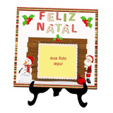 Azulejo Personalizado Feliz Natal 04 - Decoração - Com Foto