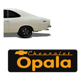 Adesivo Chevrolet Opala Preto Dourado Resinado - Genérico
