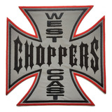 Parche Bordado Choppers West Coast Reflectivo Motos Cruz 