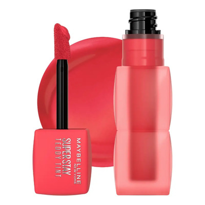 Maybelline Super Stay Teddy Tint, Tinta para Labios Mate Difuminado, Larga Duración 12 Horas, Textura Suave, No Transfiere, A Prueba de Bebidas y Besos, Tono July Forever, 5 ml | Envío gratis