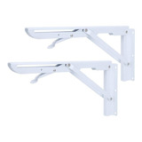 Ménsula Rebatible Para Mesa 405mm Blanca (por Par) Becusa