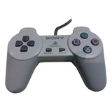 Control Original De Playstation 1 Al 100% Color Gris 