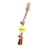 Mammoth Flossy Chews Tirador De 3 Nudos Con Pelota De Tenis