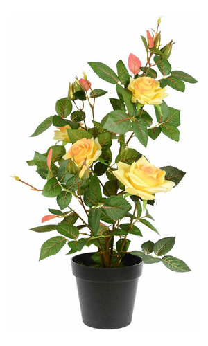Planta De Rosas Artificial Con Maceta