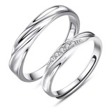 Anillos Para Parejas Ilusion Ajustables De Plata 925