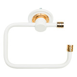 Accesorio Baño Porta Rollo New Bath Lujo 2007 Blanco Oro