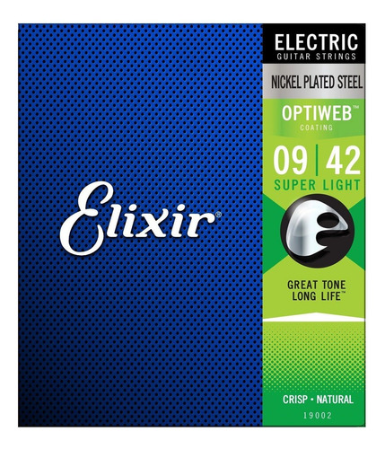 Cuerdas Para Guitarra Electrica Elixir 09/42 Optiweb 19002