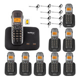 Kit Aparelho Telefone Ts 5150 Bina 2 Linhas 8 Ramal Headset