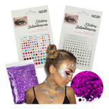 Kit Carioca Glitter-gibre Cuerpo Rostro Cristales