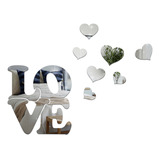 Presente Espelho Decorativo Acrílico Love Corações Amor