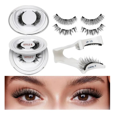 2 Pares Pestañas Magnéticas Natural Reutilizables + Aplicador Aspecto Natural Fácil De Aplicar Y Quitar Varmi® | Meses sin interés