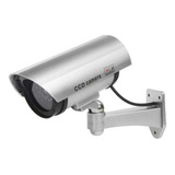 Camara Falsa Vigilancia Led Rojo Aluminio Apariencia Real