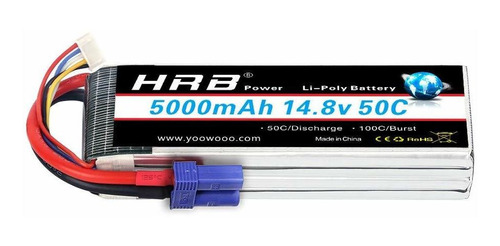 Bateria Lipo 14.8v 5000mah 50c 4s Ec5 Plug Hrb
