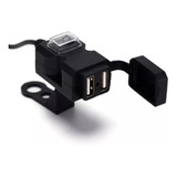 Carregador Celular Usb Moto Porta Dupla 12v À Prova D'água