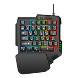 Mini Teclado One-handed Keyboard Gamer Con Luces Rgb