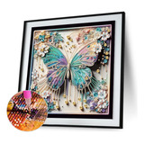 Pintura De Diamante Perforado Con Forma Especial De Mariposa