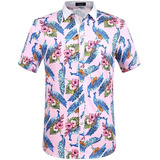 Camisa Hawaiana Sslr Estampada De Manga Corta Para Hombre