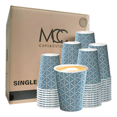 Vasos Desechables Papel Café 12oz Azul Acero 1000 Pzas | Meses sin interés