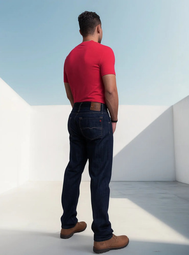 1 Pantalón Mezclilla Cross 28-42 Axmith Ideal Para Bota