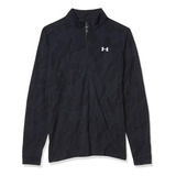 Under Armour Vanish Golf Zip Para Hombre, Negro Gris, Median