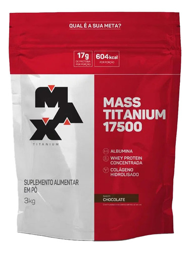 Hipercalórico Mass Titanium 17500 3kg - Max Titanium