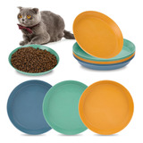 6 Platos De Comida Para Gatos Poco Profundos Y Humedos, Cuen