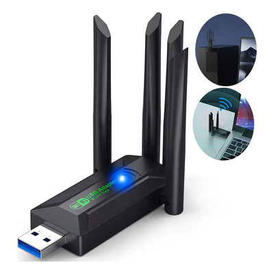 Adaptador De Antena Wifi Inalámbrico Usb3.0 1300mbps AOMU | Meses sin interés