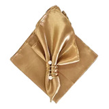 Guardanapo Dourado De Cetim 42x42cm 1un Organize-it 13480