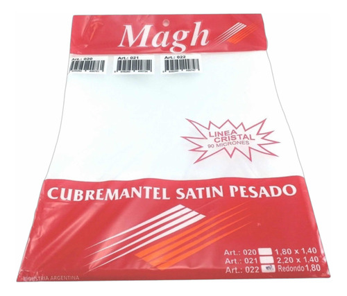 Tela Mantel Cubremantel Transparente Satin Magh Redondo