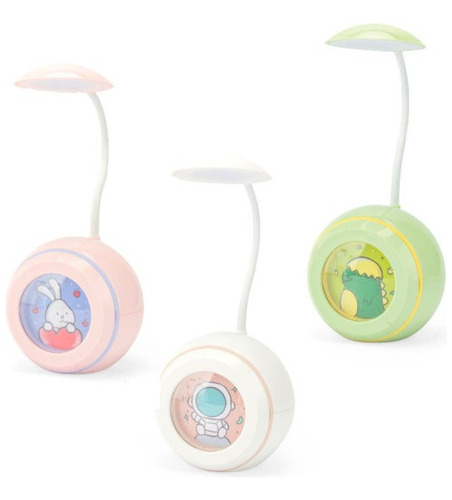 Velador Lampara Led Recargable Infantil + Sacapuntas Y Goma