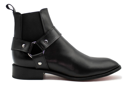 Bota Premium Chelsea Arnés Piel Negro André Bocassi