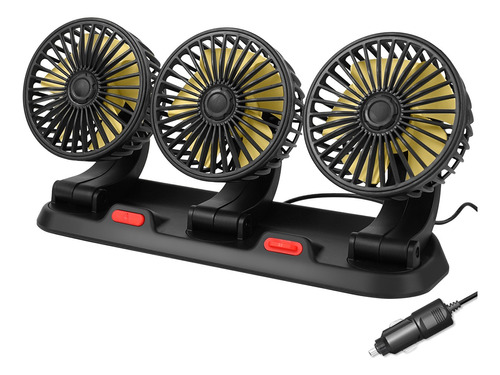 Ventilador De 3 Cabezales De 12v Para Autos Y Camiones