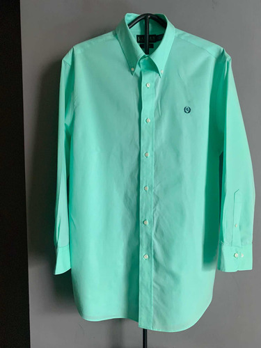 Camisa Ralph Lauren Talla 17 32/33 X L Color Pistache Hombre